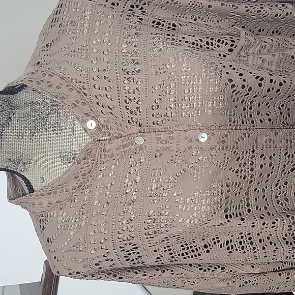 Free People Beach Dolman Dress Cover Up Button Down Oversized M U Hem - Picture 3 of 9